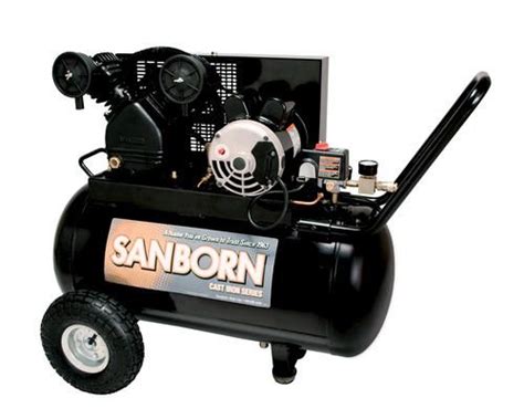 3 CFM Serial Number UNKNOWN Condition Used Stock Number 9052 Rated Pressure 135 psi Air Tank Capacity 30 gal Compare AuctionTime. . Sanborn air compressor menards